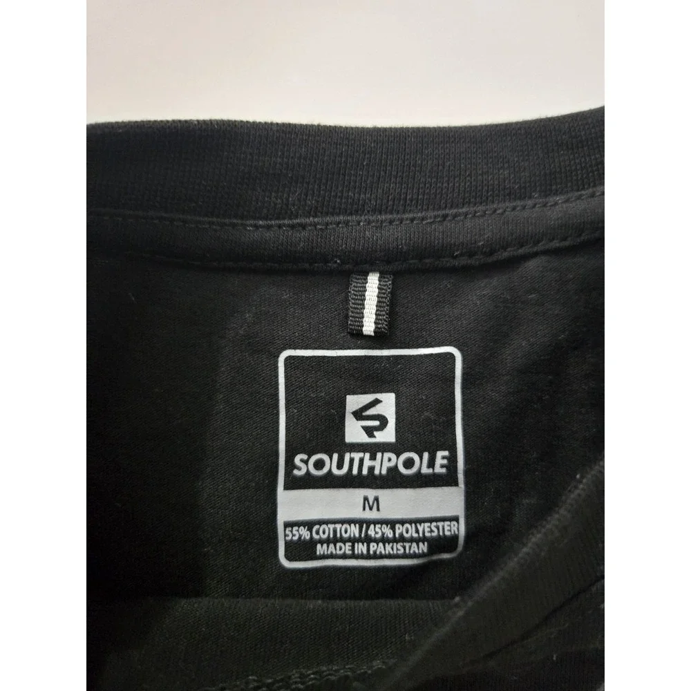 Southpole Men's Graphic T-Shirt Size M Black Streetwear Level Up Print Cotton... - Picture 2 of 4